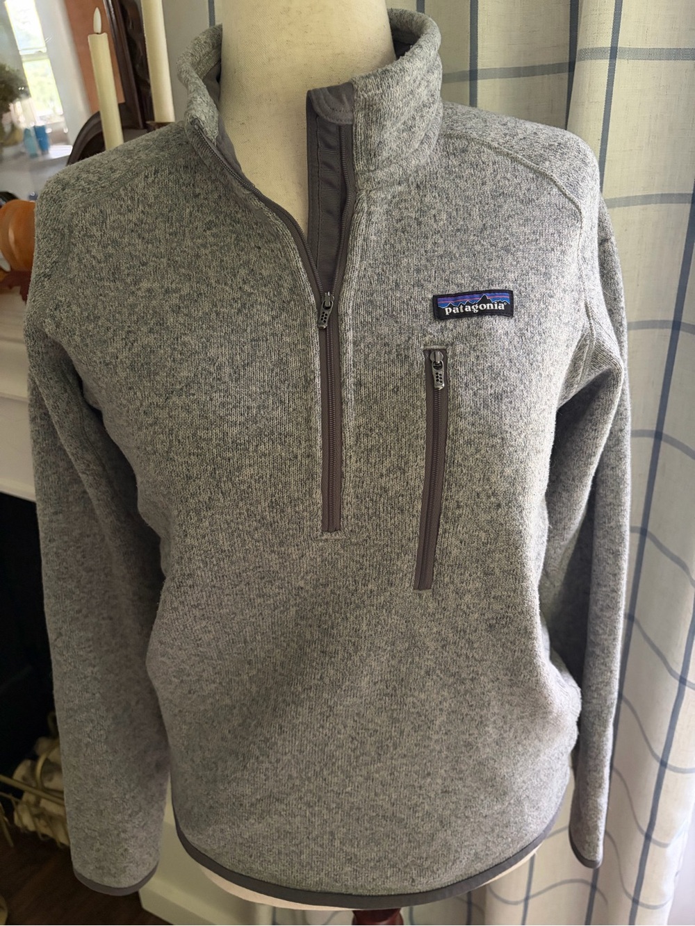 Patagonia Better Sweater Quarter Zip Gray Fleece Pull Over